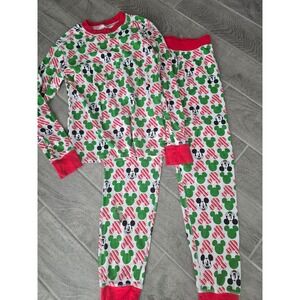 Disney Amazon Essentials‎ Mens Pajama Set Mickey Mouse Holiday Medium Christmas